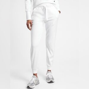 Athleta Triumph Jogger White Women’s Large Drawstring Elastic Waist Pants